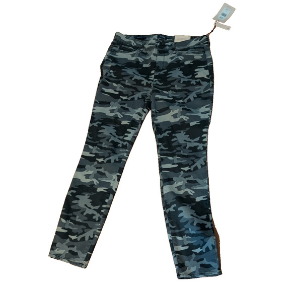 NEW $129 NYDJ Ami Camo Skinny Jeans Grey Size 10 NWT - Picture 3 of 7